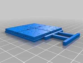 openforge 20 cut stone floor ladder toy & game accessories dnd tiles dungeon miniatures openforge2 pathfinder rpg tabletop terrain 3d print model - Mito3D