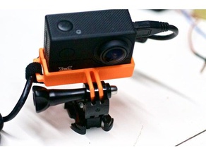 f60mount - action cam monte furibee f60 4k fotocamera la macchina fotografica di azione supporto montaggio videocamera eken h9r sj5000 plus sj5000x sj7 stelle sjcam 3d print model - Mito3D