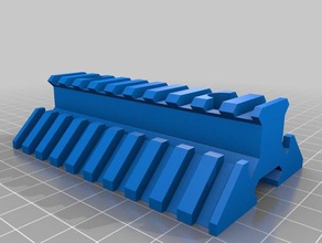 triplo picatinny rail diy airsoft acessórios anexo nerf 3d print model - Mito3D