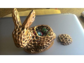 bunny base lid just insert small eggs sculptures 3d print model - Mito3D