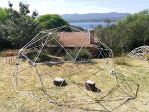 dome geodesic v2 anpassbare Anschluss outdoor & Garten 3d print model - Mito3D