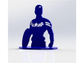 captain america 2d models avengers comics dc marvel universe 3d print model - Mito3D