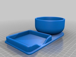 post paper clip holder 3d printing bowl cup note paperclip post-it 3d print model - Mito3D