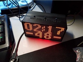 2x4 led matrix clock case electronics 3d print model - Mito3D