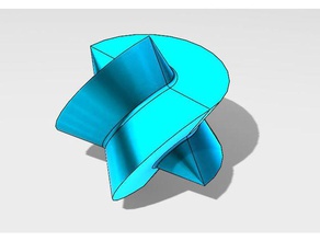 twin mobius triangle math art 3d print model - Mito3D