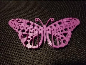articulated butterfly remix 2d art 3d print model - Mito3D