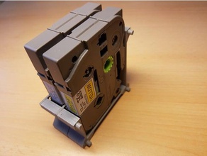 modular p-touch tze tape cassette holder organizer rack 6 9 12 18 24 36 mm organization brother 3d print model - Mito3D