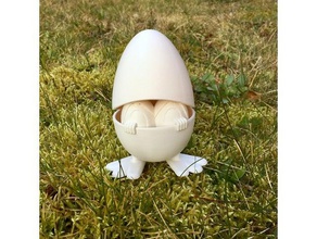 curieux d'oeuf décor décorative œuf de pâques l'oeuf 3d print model - Mito3D