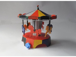 carousel 3d printing fairground fidget toy movement ride roundabout 3d print model - Mito3D