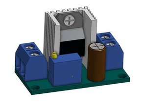 lm317 dc-dc reductor de voltaje regulador ajustable caso la electrónica cargador batería el los niños fuente alimentación coche rc 3d print model - Mito3D