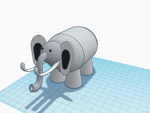 elefante La stampa 3d 3d print model - Mito3D