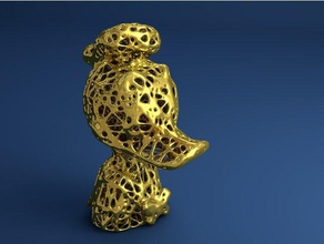 donald duck voronoi style sculptures 3d 3d print model - Mito3D