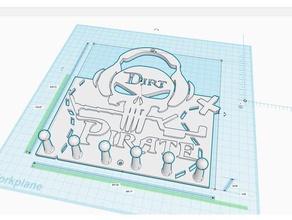 dirt pirate wall hanger hobby metal detecting hook 3d print model - Mito3D