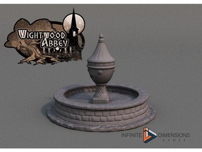wightwood abbey fountain models 28mm dnd miniature dungeons dragons frostgrave scenery mordheim scatter terrain wargame warhammer 3d print model - Mito3D
