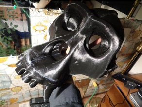 realista gorila máscara de caveira a arte 3d print model - Mito3D