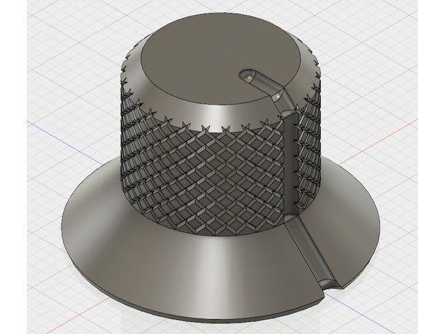 potenciômetro do botão de volume eletrônica knob pote 3D print model - Mito3D