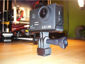sjcam5000 halter auf dslr - konstruktion 2018-03-27 la fotocamera actioncam action cam macchina fotografica di azione adattatore canon rig gopro kamera sjcam 5000 3d print model - Mito3D