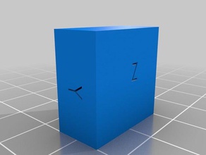 xyz 20mm x 10mm calibration rectangulare prizm 3d printing tests 3d print model - Mito3D