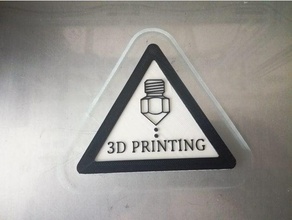 3d baskı anet a8 dikkat cr-10 tasarımcı işaret 3d print model - Mito3D