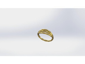 twisted-ring Ringe ring twisted 3d print model - Mito3D
