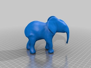 elephant model 3d printing 3dmodel animal paper weight 3d print model - Mito3D
