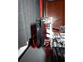 motherboard mounting frame 120mm fan flsun i3 3d printer parts cooling mount prusa 3d print model - Mito3D