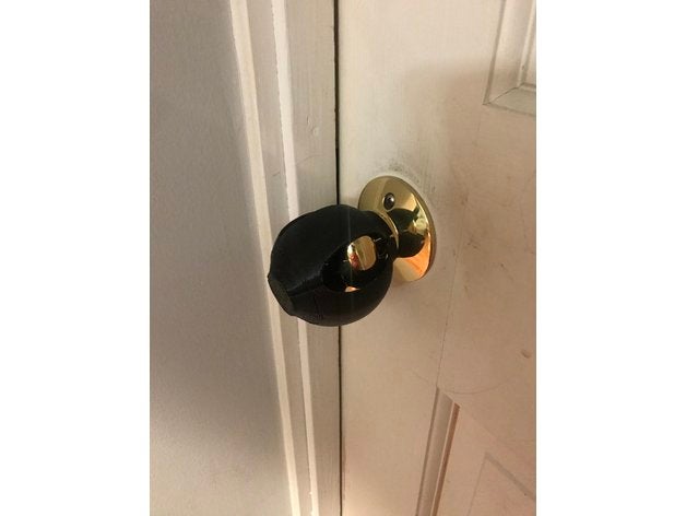 child safety lock round doorknobs household childproof proofing close door doorknob kid knob open proof saftey security 3D print model - Mito3D