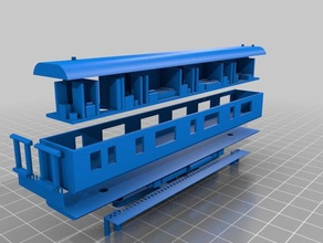 scala n sudafricano treno blu suite di lusso La stampa 3d modello modellini treni n-scala 3d print model - Mito3D
