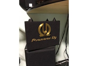 pioneer emblem written audio deejay speakers 3d print model - Mito3D