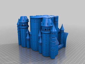 ortaçağ kalesi tamamen fff parçaları optimize edilmiş binalar ve yapılar 3d print model - Mito3D