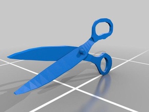 3d printable scissors usable off bed wip office 3d print model - Mito3D