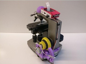 raspberry pi otomatik netleme sistemi olympus ch serisi Robotik mikroskop kamera step motor mount 3d print model - Mito3D