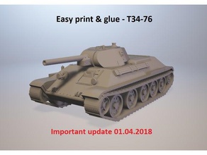 easy print & glue - t34-76 vehicles