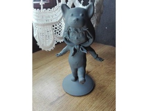 racoon kız heykelcik oyuncaklar ve oyunlar Japonya model heykel 3d print model - Mito3D