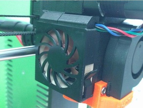 clip-on noctua fan grill 40mm 3d printer parts prusa i3 mk3 3d print model - Mito3D