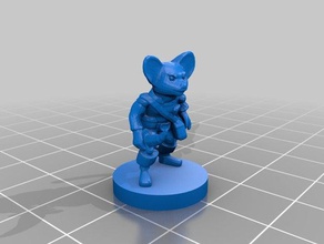 mousefolk juegos d&d no molestar dungeons & dragons luchador monje el ratón pathfinder ranger la rata 3d print model - Mito3D