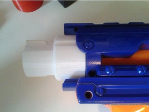 rampage barrel adapter mechanical toys nerf 3d print model - Mito3D