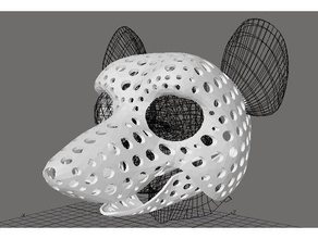 fursuit- puppet-head base - version 48 rat animals animal costume fursuit head head-base mask music pawpet puppet skull 3d print model - Mito3D