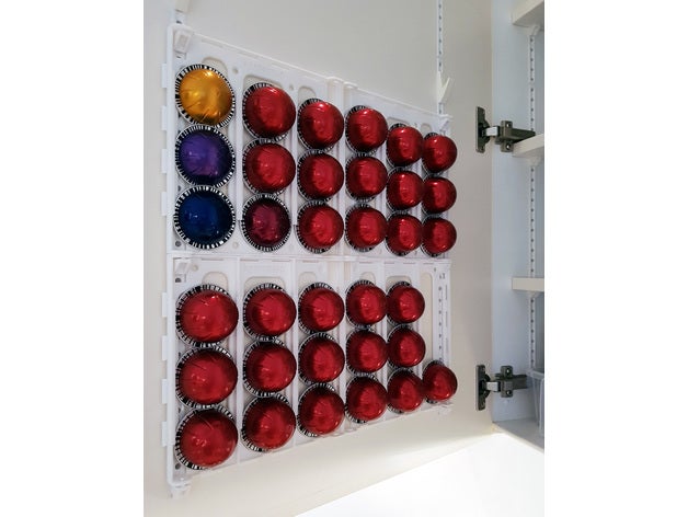 support mural nespresso vertuo capsules cuisine et salle à manger café de inter verrouillage la tuile titulaire vertuoline 3D print model - Mito3D
