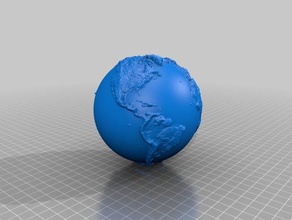 relief globe physics & astronomy earth 3d print model - Mito3D