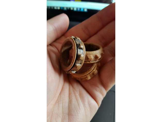 spinner ring prints assembled rings 3D print model - Mito3D