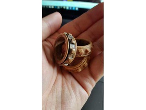 spinner ring druckt montiert Ringe 3d print model - Mito3D
