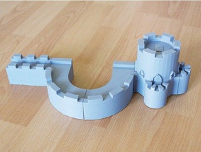 paramétrique bastion modulaire château de station jeux modules 3dcastleplayset buildacastle creativetools médiévale 3d print model - Mito3D