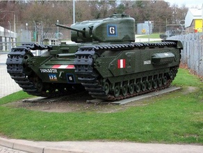 churchill tanque 1 72 escala veículos 2 pdr de infantaria 3d print model - Mito3D