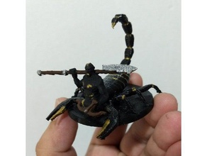 scorpion king aka eberron drider giocattolo & accessori di gioco 28mm 28mmscale eroici in miniatura dnd dungeon dragons dungeons miniature re scorpione 3d print model - Mito3D