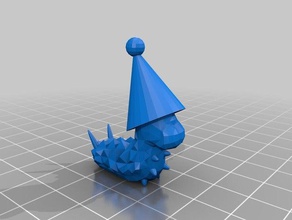 party hat wurmple creatures pokemon figures go 3d print model - Mito3D