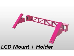 lcd mount + holder 3d printer accessories flsun i3 ikea lack reprap 3d print model - Mito3D
