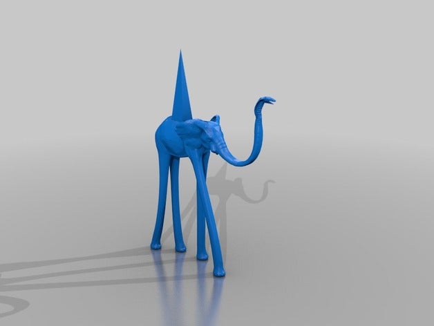 elephant - salvador dali style creatures 3D print model - Mito3D