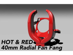 radial fang fã - 4020 ventoinha de 40 mm hotend Impressora 3d acessórios 40mm e3d v5 duto do ventilador flsun i3 3d print model - Mito3D