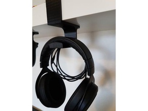ikea lack headphone mount v2 audio headphones hanger holder hack 3d print model - Mito3D